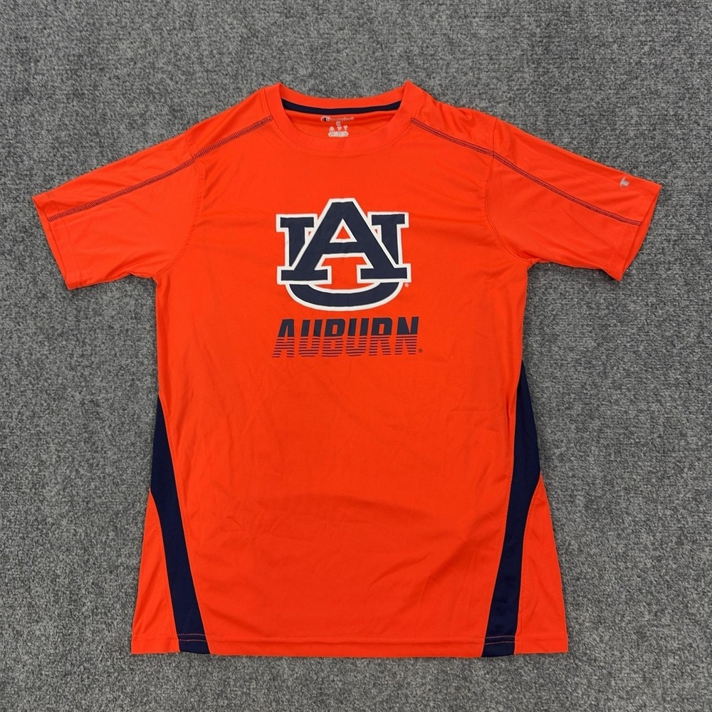 Auburn Tigers Shirt Mens Medium Orange NCAA Football Champion Graphic Tee Top